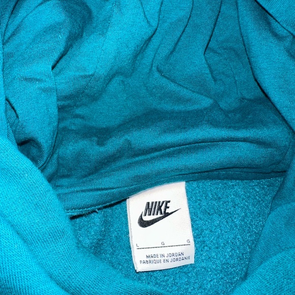 Nike men’s sportswear club fleece hoodie. Geode teal - Picture 4 of 5